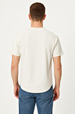 Ghassy Co. Erkek Reglan Oval Kesim %100 Pamuk Yumuşak Dokulu Bisiklet Yaka T-shirt