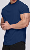 Ghassy Co. Erkek Running Sports Reglan Oval Kesim Penye T-shirt