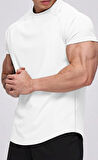 Ghassy Co. Erkek Running Sports Reglan Oval Kesim Penye T-shirt