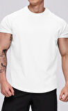 Ghassy Co. Erkek Running Sports Reglan Oval Kesim Penye T-shirt