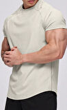 Ghassy Co. Erkek Running Sports Reglan Oval Kesim Penye T-shirt