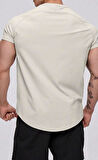 Ghassy Co. Erkek Running Sports Reglan Oval Kesim Penye T-shirt