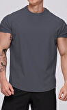 Ghassy Co. Erkek Running Sports Reglan Oval Kesim Penye T-shirt
