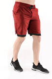Ghassy Co Erkek Running Hızlı Kuruma Micropolyester Arka Fermuar Cepli ve Havlu Halkalı Antrenman Futbol Fitness Kısa Taytlı Şort  