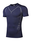 Ghassy Co. Erkek Ultra Esnek Koşu Egzersiz Hızlı Kuruma Nefes Alabilen Kısa Kollu Spor T-shirt