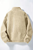 Ghassy Co. Erkek Alaska Regular Peluş Sherpa Kışlık  Tam Fermuarlı Polar Sweatshirt