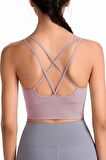 Ghassy Co. Kadın Cross Back Yoga Egzersiz Fitness Spor Sütyeni CRS017
