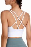 Ghassy Co. Kadın Cross Back Yoga Egzersiz Fitness Spor Sütyeni CRS031