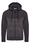 Ghassy Co. Erkek Çıkarılabilir Kapşonlu Softshell Polar Garnili Spor Mont