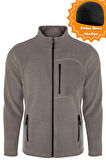 Ghassy Co. Erkek Pro Rüzgar Geçirmez 5 Cepli Outdoor Tam Fermuarlı Polar Ceket