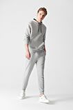 Avva Erkek Gri Pamuklu Sardonlu 3 Iplik Regular Fit Jogger Esofman Alti E003402