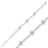 Gümüş Çiçek Kadın Bileklik