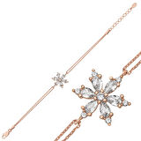 Gümüş Beyaz Lotus Çiçeği Bileklik