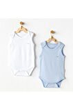 Andy Wawa Bebek Mavi Beyaz 2'li Body AC25553