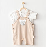 Erkek Bebek Salopet Takım Jumpsuit Set Happy Animals AC25845