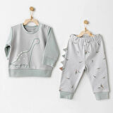 Andywawa AC26005 Mummy S Snuggle Saurus 2`li Bebek Takım Yeşil