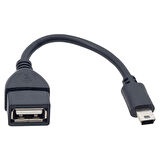 Powermaster USB 15 Cm Mini 5P OTG Data Kablosu Araç Kamerası Navigasyon Soketli Usb Uçlu Kablo