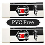Beşiktaş No:20 PVC Free Büyük Boy Beyaz Silgi 3 Adet
