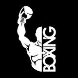 Boks ve Eldiven Araba Sticker etiket 18CM Beyaz