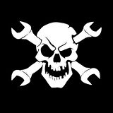 Kuru kafa Anahtar Tamirci Sticker Etiket 17 Cm Beyaz