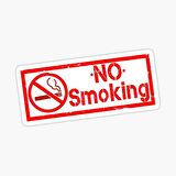 No Smoking Arba Sticker Etiket 12 Cm 4 Adet