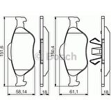 Bosch Fren Balatası Ön 150Mm Fıesta V 1.25 16V 03
