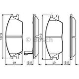 Bosch Fren Balatası Ön 127Mm Accent I X 3 1.3 94