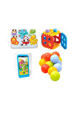 Sevimli Hayvanlar Bultak + Puzzle Bultak + Oyuncak Cep Telefonu + 10 Adet Top
