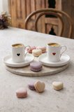Kütahya Porselen Bone Pure Love 4 Parça 2 Kişilik Kahve Takımı