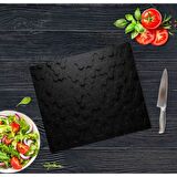 30x40 cm Siyah Altıgen Desenli Cam Kesim Tablası