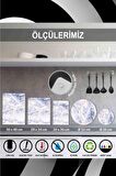 3'lü Takım Beyaz Mermer Desenli | Cam Kesme Tahtası - Cam Kesme Tablası