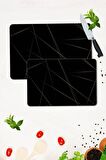 2' li Takım 30x40 cm ve 20x30 cm Led Desenli Cam Kesim Tablası ve Ocak Koruma