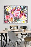 50 x 60 cm Egzotik Çiçekler Desenli Cam Tablo 4mm Temperli Camdır