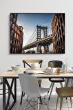 50 x 60 cm Manhatttan Desenli Cam Tablo 4mm Temperli Camdır