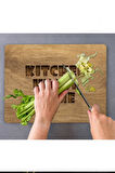 20x30 cm Cam Kesme Tahtası Kitchen Heart Home