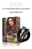 Maxx Deluxe Saç Boyası 5.77 Yoğun Sıcak Kahve-Boyama Seti