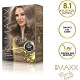 Maxx Deluxe Krem Saç Boyası 8.1 Küllü Açık Kumral