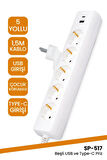 GOLDMASTER SP-517 BEŞLİ  PRİZ USB - TYPEC 261893