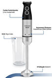 GoldMaster Fast Stick İnox 1500 Watt 4 Bıçaklı Paslanmaz Hazneli Çubuk El Blender Seti GM-7205