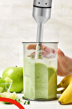 GoldMaster Fast Stick İnox 1500 Watt 4 Bıçaklı Paslanmaz Hazneli Çubuk El Blender Seti GM-7205