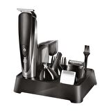 Goldmaster GM-8154 12 Başlıklı Profesyonel Kablosuz Islak/Kuru Saç-Sakal Çok Amaçlı Tıraş Makinesi 