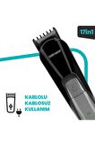 Goldmaster GM-9122 7 Başlıklı Kablolu+Kablosuz Kuru Saç-Sakal 17 in 1 Çok Amaçlı Tıraş Makinesi 