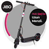 Jibo Siyah Katlanabilir Farlı Elektrikli Scooter