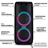 Goldmaster PartyBox GM-X4 Taşınabilir Şarjlı RGB Işıklı Bluetooth Hoparlör