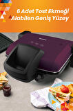 Goldstar ST7400 Mor 1800 W Teflon Tost Makinesi