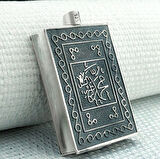 Allah Muhammet Yazılı Cevşeni Kebir Dualı 925 Ayar Gümüş Erkek Kolye Ucu