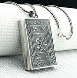 Allah Muhammet Yazılı Cevşeni Kebir Dualı 925 Ayar Gümüş Erkek Kolye