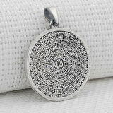 Esmaul Husna Dualı Büyük Boy 925 Ayar Gümüş Erkek Kolye Ucu