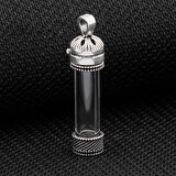 Silindir Tasarımlı Cevşeni Kebir Dualı 925 Ayar Gümüş Erkek Kolye Ucu