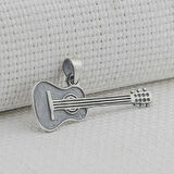 Gitar Tasarımlı 925 Ayar Gümüş Erkek Kolye Ucu